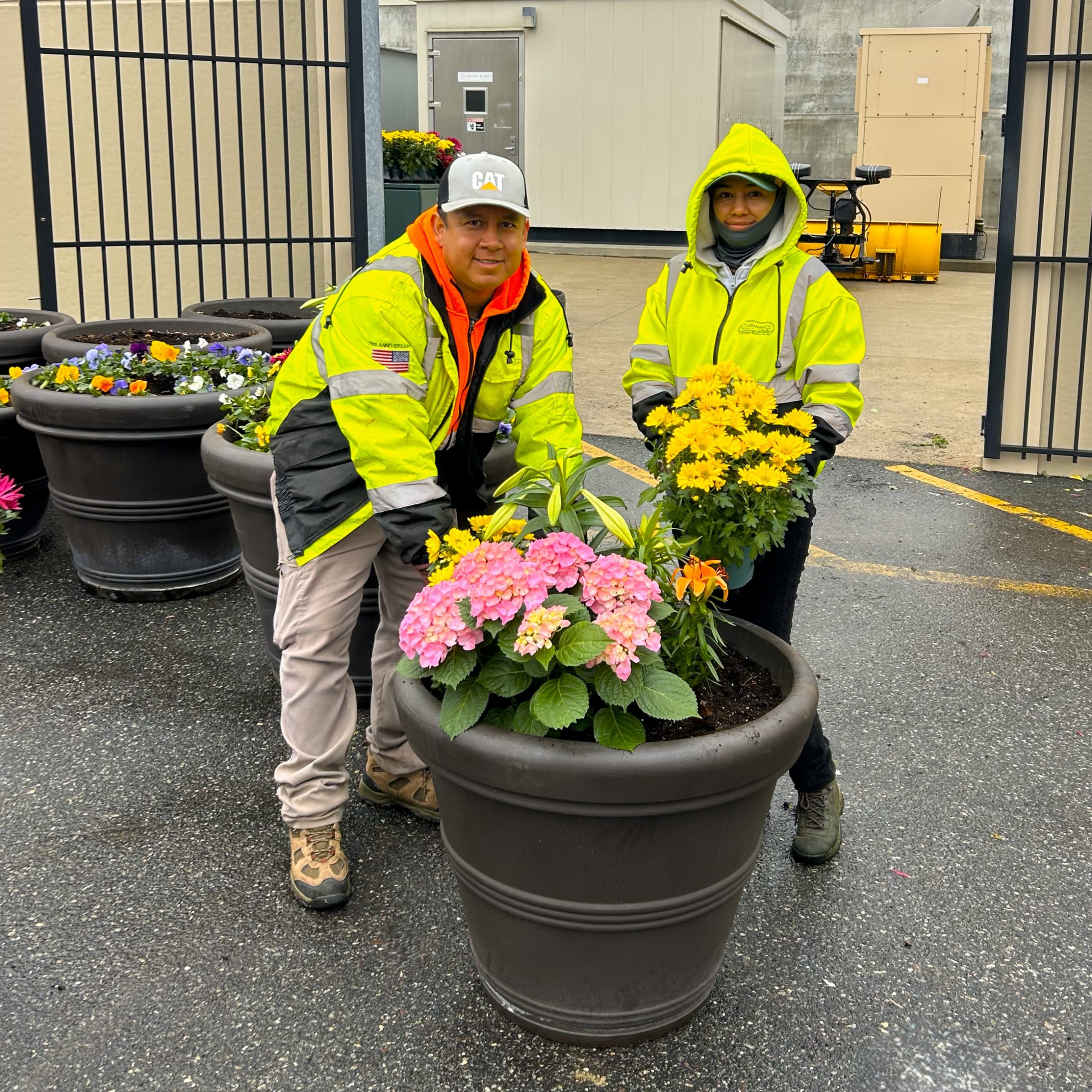 seasonal planters for commercial properties