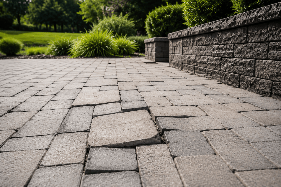 Commercial landscape maintenance preventing trip hazards.